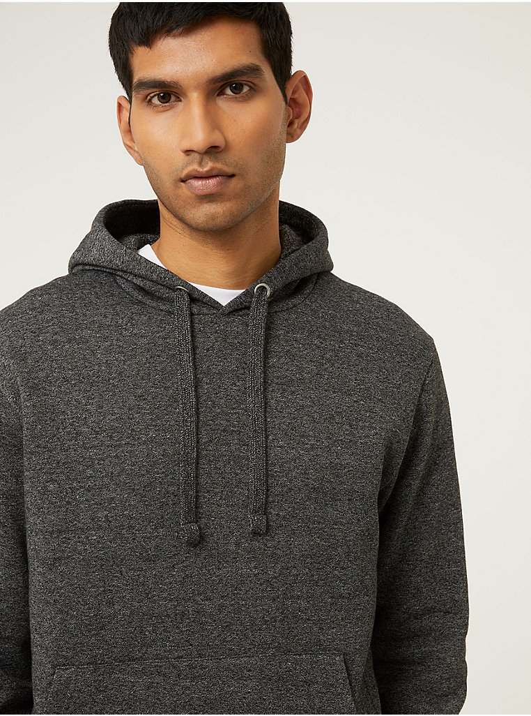 Grey Plain Drawstring Hoodie And Joggers Outfit