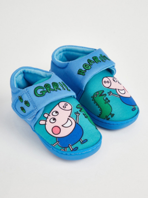 Peppa Pig Pig Blue Cupsole Slippers Kids at ASDA