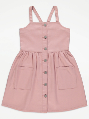 Pink Pinafore Dress Kids at ASDA