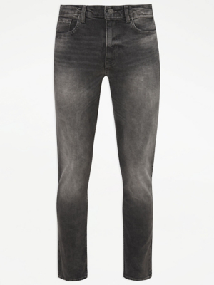 Dark Grey Straight Fit Jeans Men at ASDA