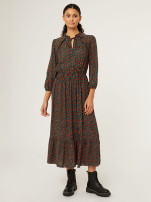Floral Boho Midi Dress Women at ASDA