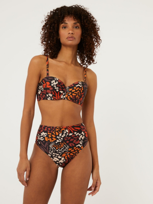 Animal Print High Waisted Bikini Bottoms Women at ASDA