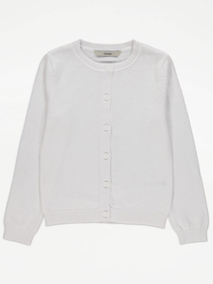 White Knitted Cardigan Kids at ASDA