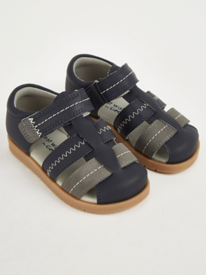 Easy On First Walkers Navy Fisherman Sandals Kids at ASDA