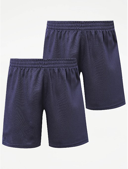 Navy School Football Shorts 2 Pack