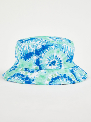 Blue Tie Dye Bucket Hat Kids at ASDA