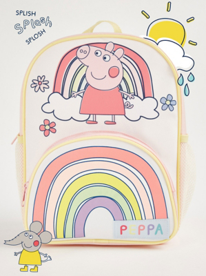 Peppa Pig Rainbow Print Rucksack Kids at ASDA