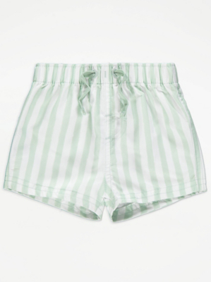 Green Striped Swimming Trunks Baby at ASDA