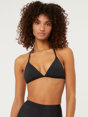 Black Triangle Bikini Top Women at ASDA