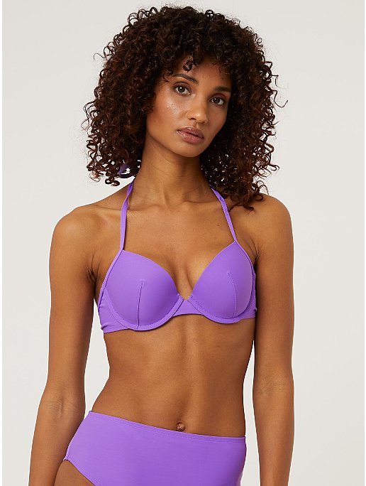 zebra garen Uitvoerbaar Purple Halter Neck Bikini Top | Women | George at ASDA