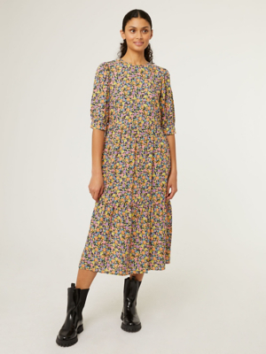 Bright Floral Midi Dress Women at ASDA