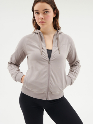 Grey Lightweight Zip Up Hoodie Women at ASDA