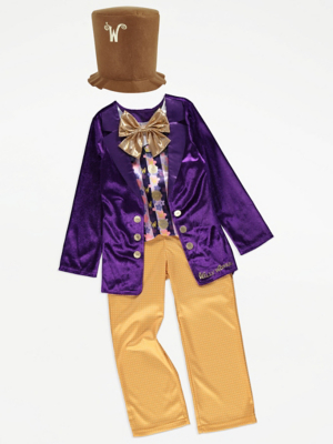Willy Wonka & The Chocolate Factory Fancy Dress Costume Kids at ASDA