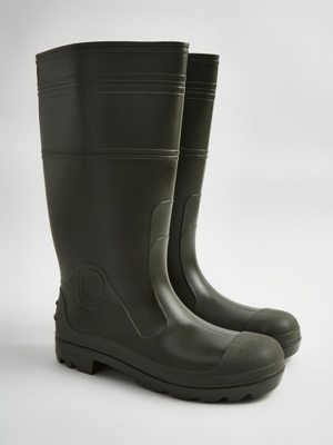 Green Wellington Boots Men at ASDA