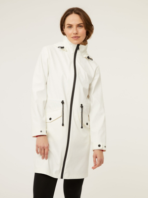 White Longline Rain Mac Women at ASDA