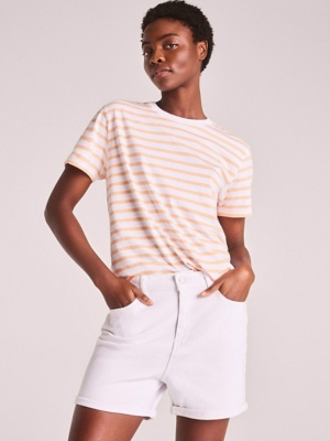 Miley White Denim Shorts Women at ASDA