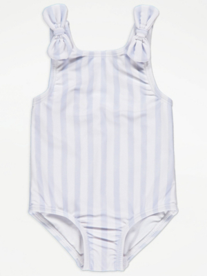 Blue Striped Swimsuit Baby at ASDA