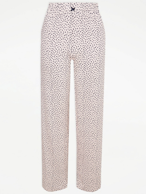 Pink Spot Print Pyjama Bottoms Lingerie at ASDA