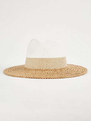 Woven Fedora Straw Hat Women at ASDA