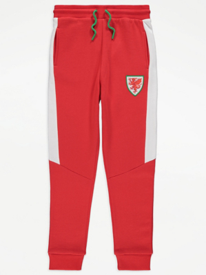 Red Cymru Wales Football Joggers Kids at ASDA