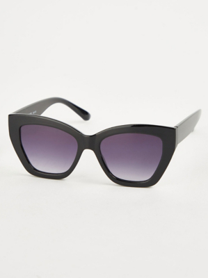 Black Chunky Cat Eye Sunglasses Women at ASDA
