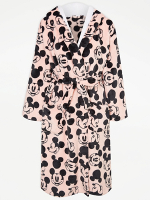 Disney Mickey Mouse Character Print Pink Dressing Gown Sale & Offers at ASDA