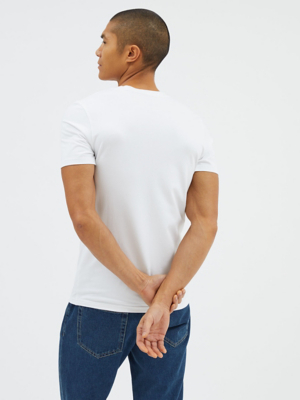 asda george mens white t shirts
