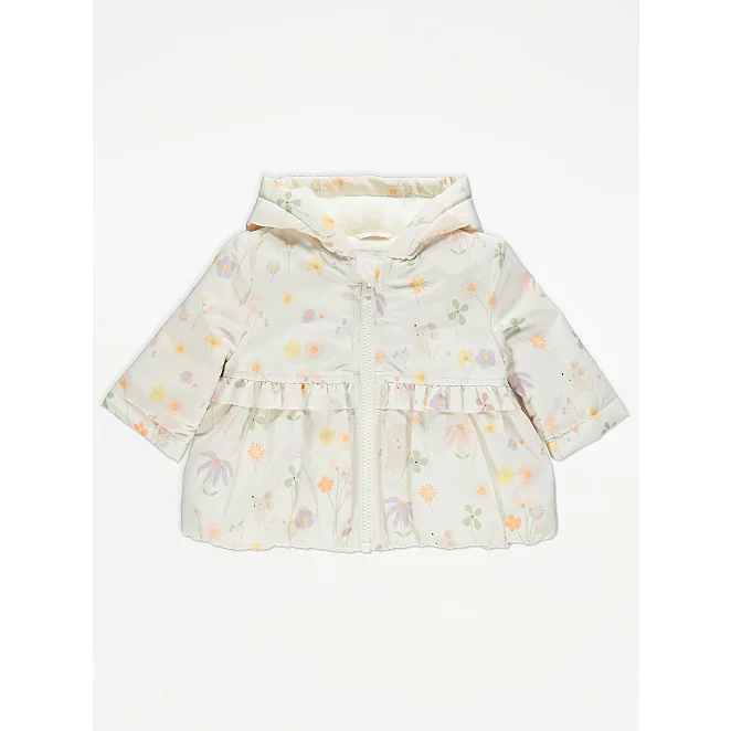 Pastel Floral Print Frilled Rain Mac | Baby | George at ASDA