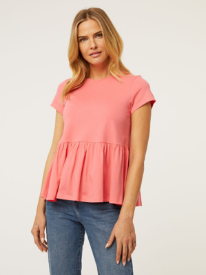 Short Sleeve Peplum Top
