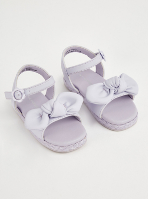 Lilac Soft Knot Espadrille Sandals Kids at ASDA