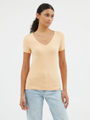 Orange V Neck TShirt Women at ASDA