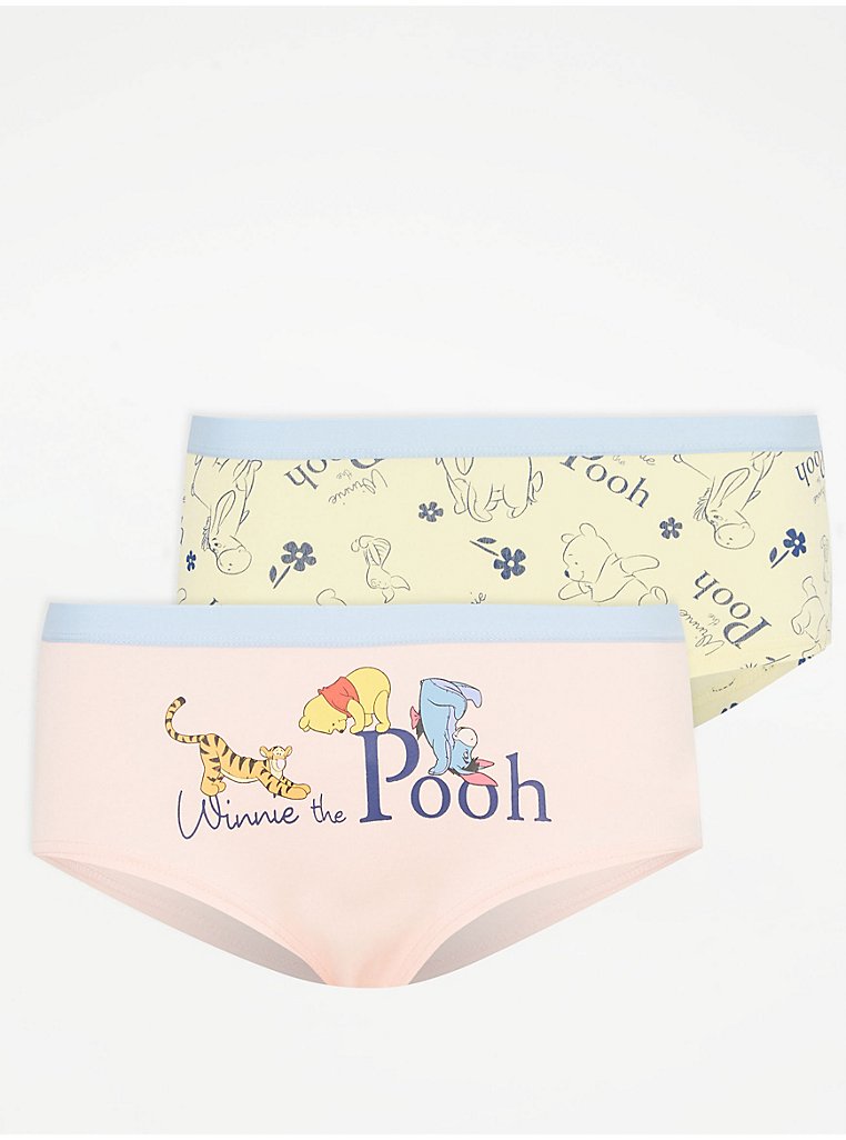 Disney Winnie The Pooh Character Print Short Knickers 2 Pack, Sale &  Offers
