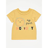 Yellow My First Holiday T-Shirt | Baby | George at ASDA
