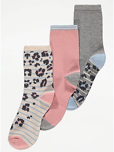 Peach Print Socks 7 Pack | Women | George at ASDA