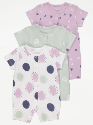 Polka Dot Baby Rompers Asda Pastel Ribbed Bodysuit And Leggings