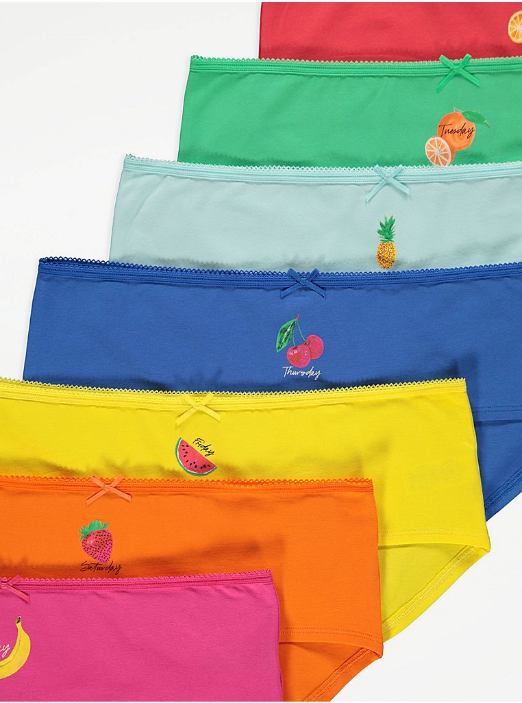 Fruity Days of the Week Short Knickers 7 Pack, Sale & Offers