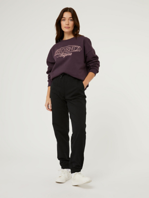 Black Basic Jersey Joggers Women at ASDA