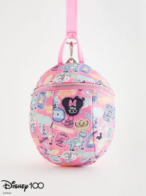 First Walkers Disney 100 Pink Badge Reins Rucksack Kids at ASDA