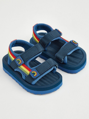 First Walkers Blue Rainbow Trekker Sandals Kids at ASDA