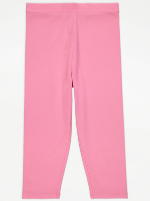 Pink Cropped Leggings Kids at ASDA