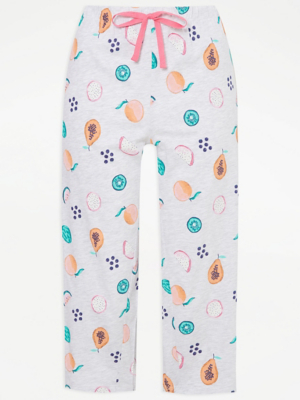 Grey Fruity Cropped Pyjama Bottoms Sale & Offers at ASDA