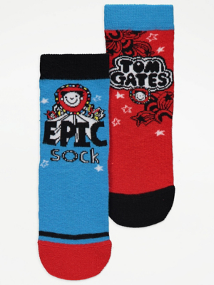 Tom Gates Epic Sock Cotton Rich Character Socks 2 Pack Kids