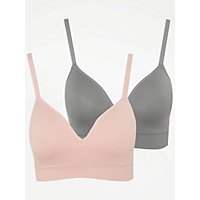 A-D Soft Comfort Non Wired Bra 2 Pack, Lingerie