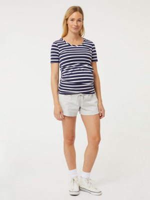 Maternity Grey Jersey Shorts Women at ASDA