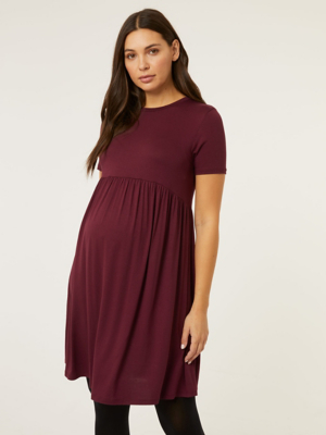 Maternity Plum TShirt Dress Women at ASDA