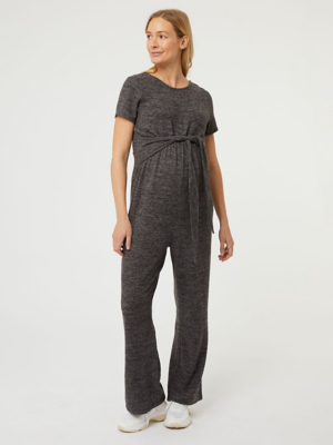 Maternity Grey Soft Touch Jumpsuit Women at ASDA