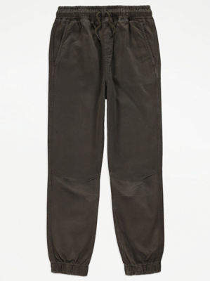 Khaki Plain Joggers Kids at ASDA