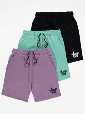 Awesome Limited Slogan Shorts 3 Pack