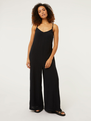Black Beaded Sleeveless Jumpsuit Women at ASDA