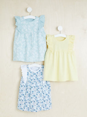 Billie Faiers Floral Frilly Tops 3 Pack | Kids | George at ASDA